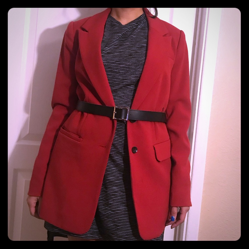 Carmen Marc Valvo Red Coat